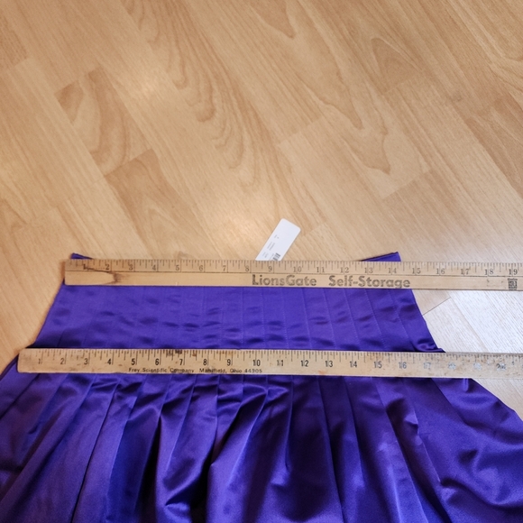 NWT J. Crew Silk Blend Purple Satin Pleated Midi Skirt Size 6 Party Event - Picture 8 of 14